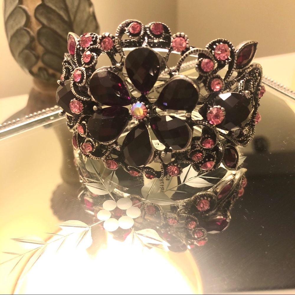 Magenta Jeweled Cuff